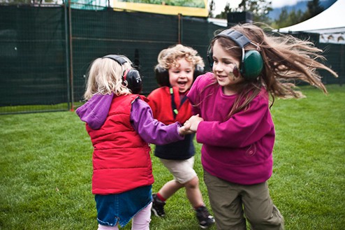 Kids protective earmuffs at Live at Squamish