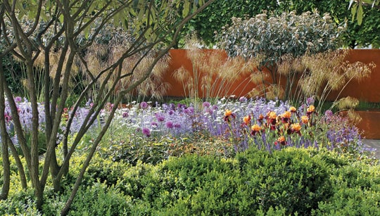layering plant textures to create an english countryside landscape