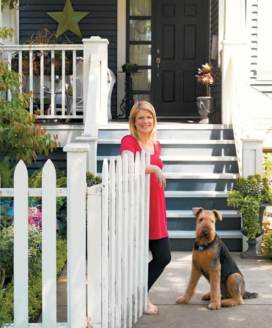 Tamara Taggart and her dog Stanley welcomes GardenWise to her Vancouver home