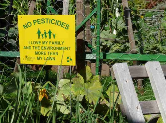No Pesticides sign