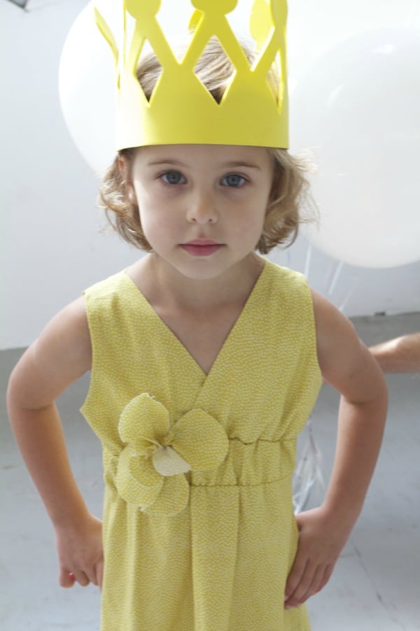 Fiore Dress in Yellow (with white dots)