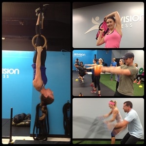 Training with novel tools at Envision Fitness.