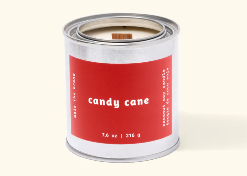 Candy Cane Candle by Mala the Brand