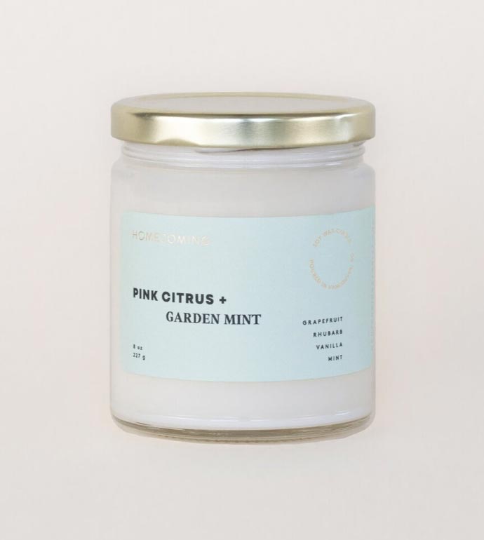 Pink Citrus and Garden Mint Candle by Homecoming