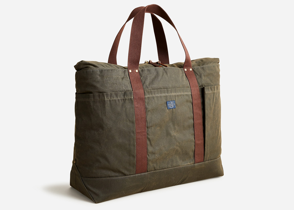 Waxed Canvas Tote Bag by J.Crew